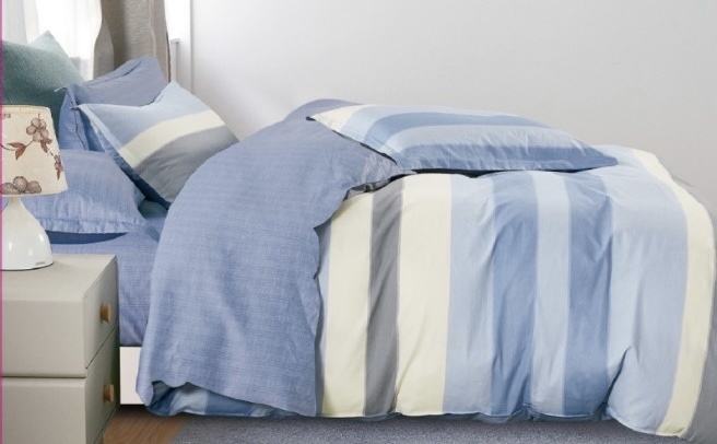 Housse de couette gris motif plumes – Image 16